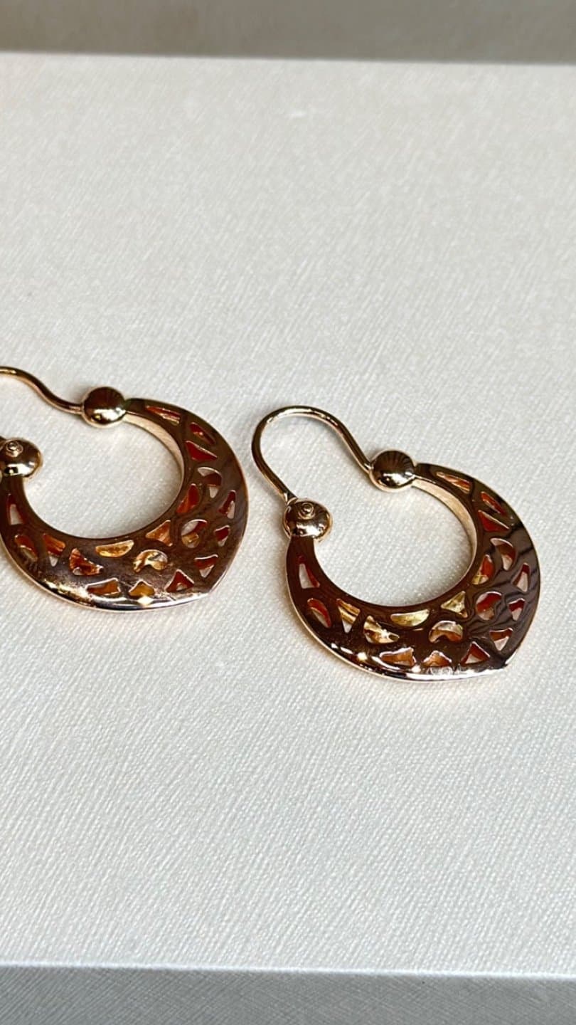 Серьги из красного золота